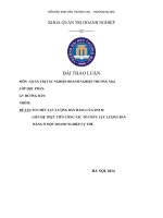 thảo luận QUẢN TRỊ tác NGHIỆP DOANH NGHIỆP THƯƠNG mại VCU đề tài tổ CHỨC lực LƯỢNG bán HÀNG của DNTM và liên hệ thực tiễn với 1 công ty cụ thể