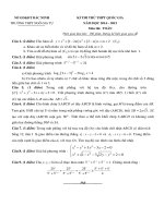 Đề thi mẫu THPT quốc gia năm 2015 môn toán Trường THPT Ngô Gia Tự Bắc Ninh