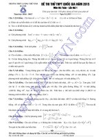 ĐỀ THI THỬ THPT QUỐC GIA 2015 MÔN TOÁN lần 1