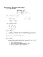 Đề thi thử môn toán 6 HKII