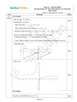 Đáp án đề môn toán minh họa kỳ thi THPT quốc gia năm 2015