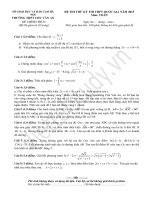 Đề thi thử môn toán kỳ thi THPT quốc gia trường THPT Chu Văn An năm 2015