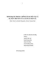 Tiểu luận MINH BẠCH TRONG CHÍNH SÁCH TIỀN TỆ VÀ SỰ DẪN TRUYỀN CỦA LÃI SUẤT BÁN LẺ