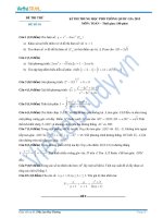 Đề thi thử số 10 môn toán kỳ thi Trung Học Phổ Thông quốc gia năm 2015