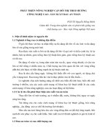 PHÁT TRIỂN NÔNG NGHIỆP CẬN ĐÔ THỊ THEO HƯỚNG  CÔNG NGHỆ CAO - SẢN XUẤT RAU AN TOÀN