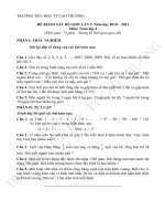 Đề khảo sát HSG toán lớp 4 (lần 5)