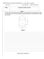 ĐỀ KIỂM TRA 15'' HÌNH 9 CHUONG IV ĐỀ 02