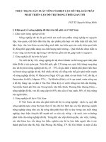 THỰC TRẠNG SẢN XUẤT NÔNG NGHIỆP CẬN ĐÔ THỊ, GIẢI PHÁT PHÁT TRIỂN CẬN ĐÔ THỊ TRONG THỜI GIAN TỚI