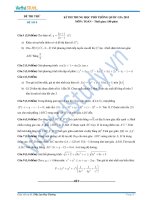 Đề thi thử số 8 môn toán kỳ thi Trung Học Phổ Thông quốc gia năm 2015