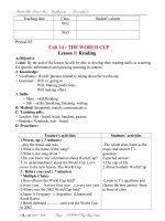 Unit 14: The world cup: Reading( E.10)