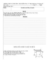ĐỀ KIỂM TRA 15'' HÌNH 8 CHUONG IV ĐỀ 01