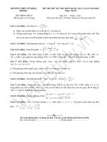 Đề thi thử môn toán kỳ thi THPT quốc gia lần 8 trường THPT Lê Hồng Phong năm 2015