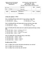 Đề thi thử HK2 môn tin 6 (số 3)