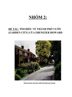 Tiểu luận môn Quy hoạch khu sản xuất đô thị TÌM HIỂU VỀ THÀNH PHỐ VƯỜN (GARDEN CITY) CỦA EBENEZER HOWARD