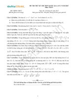 Đề thi thử môn toán kỳ thi THPT quốc gia lần 3 năm 2015