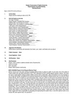 Student Government of Seattle University Representative Assembly Meeting Meeting Minutes