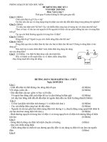 Đề và đáp án Ktra 1 tiết vật lý 7HK2(10-11)