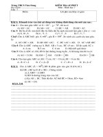 Đề kiểm tra chương 3 - Hình học