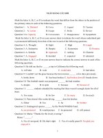 Đề 28 Ngân Hàng câu hỏi tiếng anh