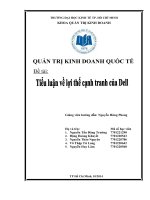 Tiểu luận môn Quản trị kinh doanh quốc tế Lợi thế cạnh tranh của Dell