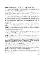 Bài tập và đáp án nhận định môn kinh tế phát triển