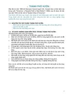 LỊCH SỬ ĐÔ THỊ MÔ HÌNH ĐÔ THỊ ĐẦU TK  20 THÀNH PHỐ VƯỜN