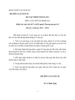 Bài tập nhóm số 1 môn Luật Dân sự 2