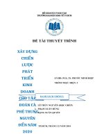 Xây dựng chiến lược phát triển kinh doanh cho tập đoàn cà phê trung nguyên đến năm 2020