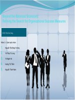 Thuyết trình môn Quản trị nguồn nhân lực Beyond the balanced scorecard Balanced Scorecard (Thẻ cân bằng điểm)