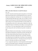 bài tập trắc nghiệm đúng sai có giải thích Chương 11 KIỂM TOÁN CHU TRÌNH TIỂN LƯƠNG VÀ NHÂN VIÊN