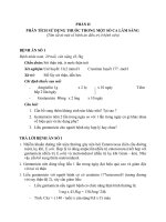 PHẦN II PHÂN TÍCH SỬ DỤNG THUỐC TRONG MỘT SỐ CA LÂM SÀNG (Tóm tắt từ một số bệnh án điều trị ở bệnh viện)
