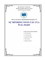 Tiểu luận môn Quản trị kinh doanh quốc tế Sự mở rộng toàn cầu của Wal-Mart