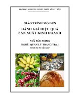 giáo trình nghề quản lý trang trại mô đun đánh giá hiệu quả sản xuất kinh doanh