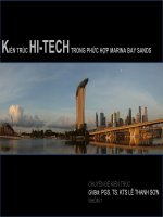 KIẾN TRÚC ĐƯƠNG ĐẠI KIẾN TRÚC HITECH TRONG PHỨC HỢP MARINA BAY SANDS