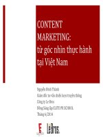 Content Marketing  Nguyễn Đình Thành (Lebros)