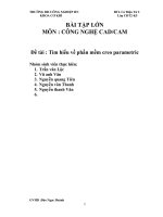 Bài tập lớn môn công nghệ CAD/CAM Tìm hiểu về phần mềm creo parametric