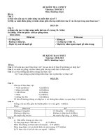 ĐỀ THI KIỂM TRA HỌC KÌ MÔN SINH