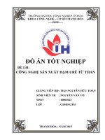 đồ án hóa dầu CÔNG NGHỆ sản XUẤT đạm URÊ từ THAN