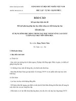 BAO CAO KE HOACH TU DOI MOI