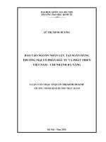 Đào tạo nguồn nhân lực tại Ngân hàng TMCP Đầu tư và Phát triển Việt Nam-Chi nhánh Đà Nẵng