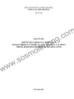 Một số biện pháp quản lý, xử lý chất thải trong kinh doanh khí dầu mỏ hóa lỏng