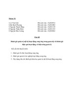 Nhóm 15 Đánh giá quản trị nội bộ hoạt động cung ứng trong quan hệ với đánh giá hiệu quả hoạt động và hiệu năng quản lý