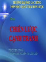 TIỂU LUẬN MÔN HỌC QUẢN TRỊ CHIẾN LƯỢC CHIẾN LƯỢC CẠNH TRANH