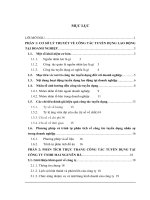 luận văn quản trị nhân lực PHÂN TÍCH THỰC TRANG CÔNG TÁC TUYỂN DỤNG TẠI CÔNG TY TNHH MAI NGUYÊN HÀ