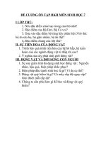 ĐỀ CƯƠNG ÔN TẬP HKII SINH HỌC 6,7,8,9 HẤP DẪN