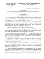 BÁO CÁO Quá trình xây dựng trường PTDTBT THCS Tả Van đạt chuẩn Quốc gia