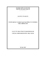 tuyển dụng và đạo tạo tại công ty cổ phần viễn thông fpt