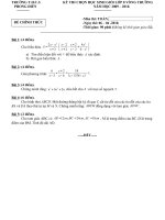 De thi HSG vong truong mon Toan 8 nam hoc 2009  2010