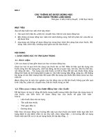 bài 2 CÁC THÔNG SỐ DƯỢC ĐỘNG HỌC ỨNG DỤNG TRONG LÂM SÀNG.DOC