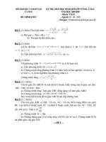 Đề thi HSG Toán 9 vòng Tỉnh năm học 2004-2005